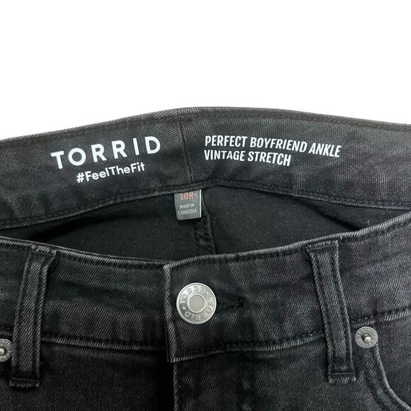 Torrid Perfect Boyfriend Midrise Stretch Ankle Jeans Size 10 - Picture 6 of 7